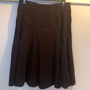 Cabi brown corduroy skirt, GUC , size 10, flared style